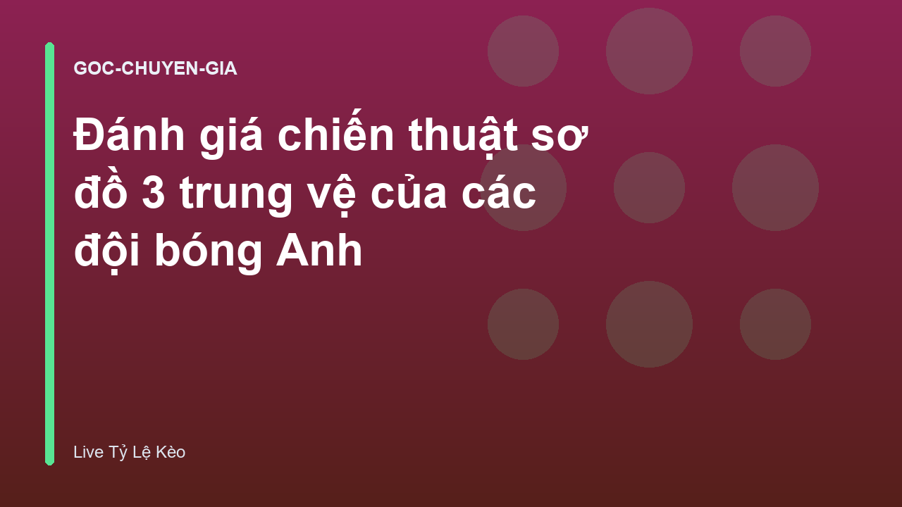 Đánh giá chiến thuật sơ đồ 3 trung vệ của các đội bóng Anh